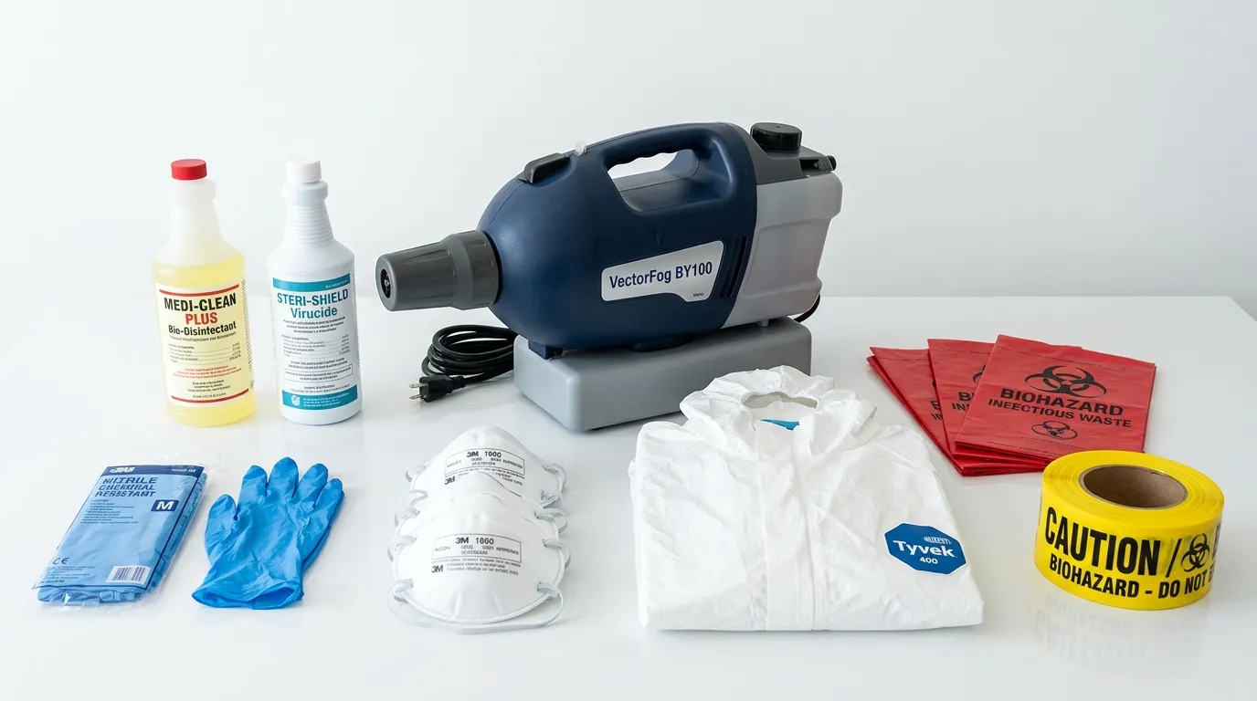 Professional biohazard remediation crew working in Loma Linda